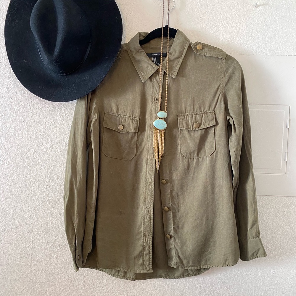Olive Utility Long Sleeve
